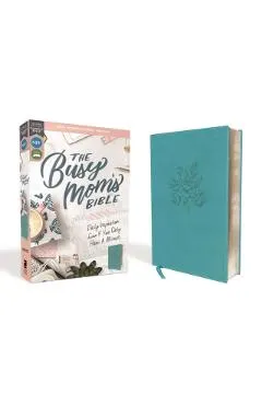 Niv, Busy Mom's Bible, Leathersoft, Teal, Red Letter Edition, Comfort Print: Daily Inspiration Even If You Only Have One Minute