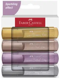 Marcatori de text Faber-Castell 1546 - 4 culori, metalic