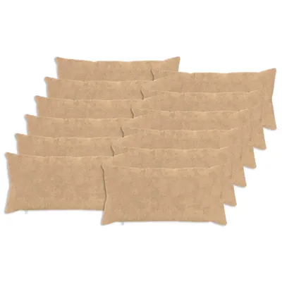 vidaXL Husă pentru pernă 12 buc. HEERLEN Crem 40 x 80 cm