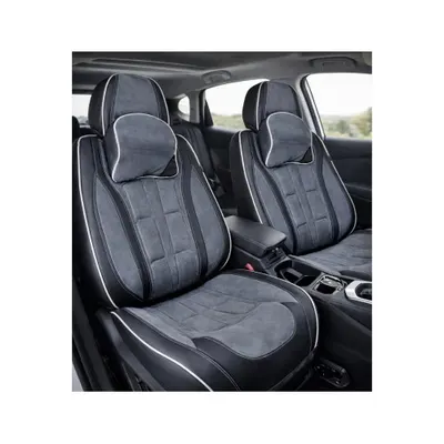 Huse scaune auto universale fractionate 9D Premium fata si spate negru gri antracit cusaturi gri Cod: HNG1407-4