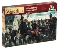 Figurine pentru hobby Italeri Militare: Soldați - Waterloo 200 Războaiele Napoleoniene: Regimentul 95 al Infanteriei Regale Britanice „Jachete Verzi”, 48 de figurine