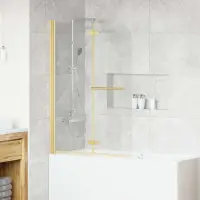 vidaXL Încărcare duș Transparent și Aurie 95 x 140 cm