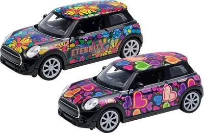 Cărucior metalic Goki - Mini Cooper Hatch, 1:34-39, sortiment