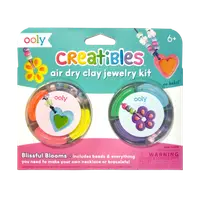Kit DIY bijuterii Creatibles Flori Fermecate- plastilina cu uscare la aer - set de 6 culori si accesorii