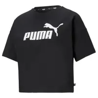 Tricou cu Mânecă Scurtă Femei Puma CROPPED LOGO TEE 586866 01 Negru
