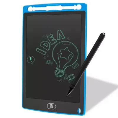 Tableta LED grafica pentru scris si desenat, creion stylus, buton stergere automata, 8.5 inch, albastru