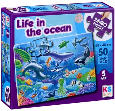 Puzzle KS Games din 50 XXL piese- Viața în ocean