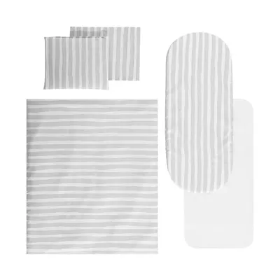 Set lenjerie pentru carucior Lorelli Grey Stripe