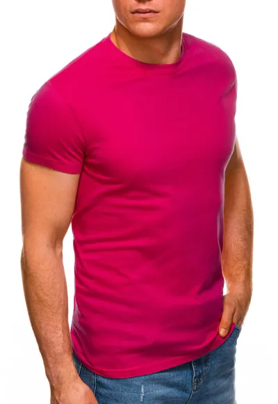 Tricou pentru barbati de baza Edoti S970 Roz inchis
