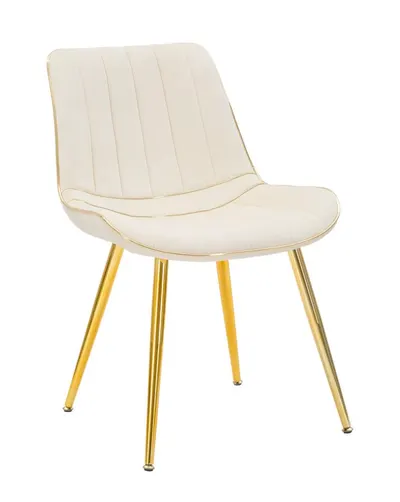 Mauro Ferretti Scaun Paris Crem/auriu Set 2 Buc Cm 51x59x79