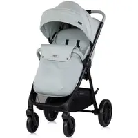 Carucior pentru copii Chipolino Ultera Matcha cu husa pentru picioare, bara detasabila, roti cu suspensii, greutate admisa 22 kg