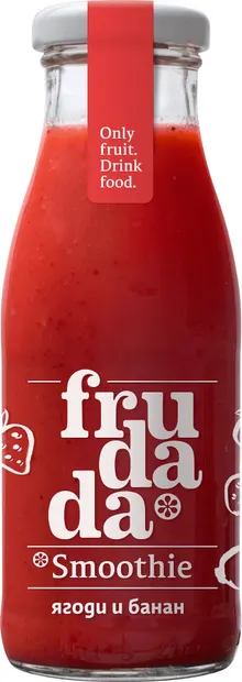 Smoothie, Căpșuni și Banane, 250 ml, Frudada