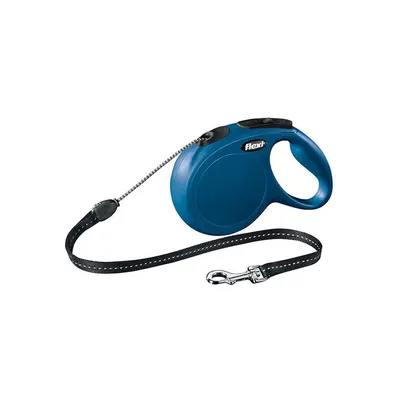 Lesa retractabila Flexi, albastra, pentru caini cu greutate de pana la 20 kg, lungime 5 m