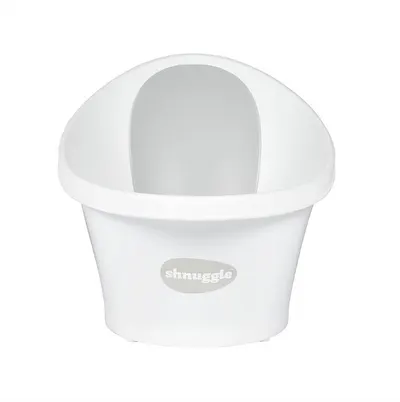 Cadă pentru baie bebeluși Shnuggle, 60 cm, White-Grey Banana