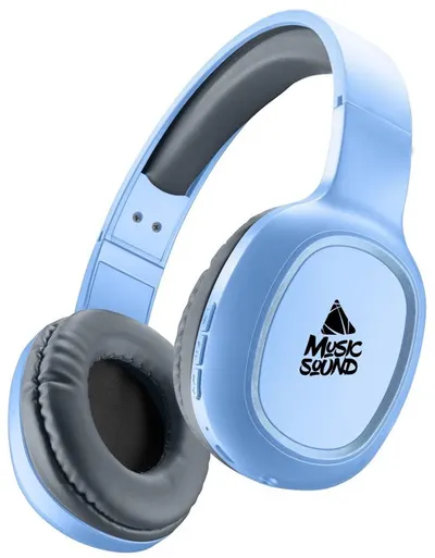 Căști wireless cu microfon Cellularline - Music Sound Basic, albastre