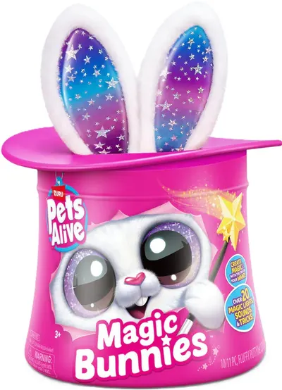 Jucărie interactivă de plus Zuru Pets Alive - Magic Rabbit in a Top Hat, sortiment