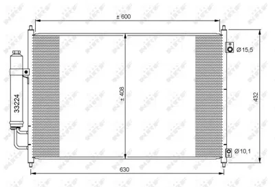 Radiator clima AC cu uscator NISSAN X-TRAIL 2.0 2.0D 2.5 intre 2007-2013