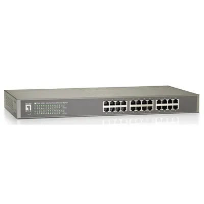 Switch 24xRJ45 10/100,silentios,f.vent,alim.int.,metal,19
