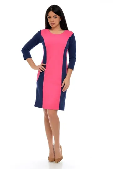 Rochie dama R10BM bleumarin/roz, Dress to Impress | marimea 36