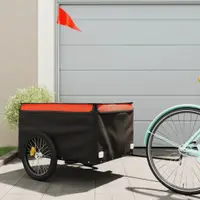 Gossi remorca pentru biciclete, negru si portocaliu, 45 kg, fier