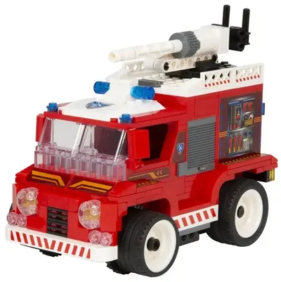 Constructor Wise Block - Camion de pompieri radiocontrolat, 296 piese