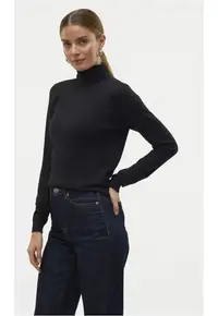 Bluza cu gat Iris 10320450 Negru Slim Fit - Viscoza