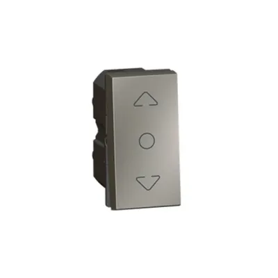 Curtain switch Arteor - centre off - 1 module - magnesium