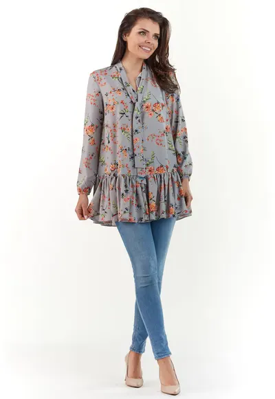 Bluza dama - Poliester/Elastan - Gri