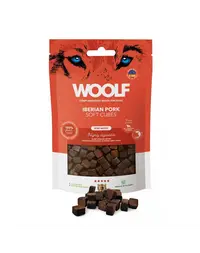 WOOLF Soft Cubes Iberian Pork Monoprotein 100g cuburi moi de porc pentru caini