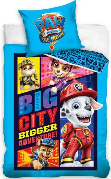Set lenjerie de pat pentru copii Sonne - Paw Patrol Big City Bigger Adventure, 2 piese