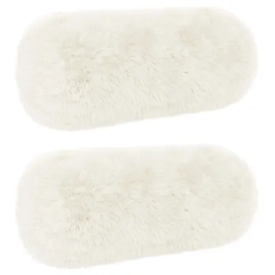 vidaXL Husă pentru pernă 2 pcs HEERLEN Alb Ø 15 x 40 cm Fleece PV