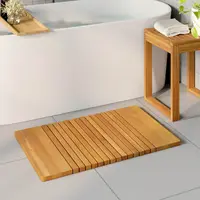 vidaXL Covoraș de baie natural 81 x 50 cm Lemn Solid de Acacia
