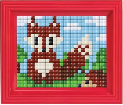 Set creativ cu rama si pixeli Pixelhobby - XL, Vulpe