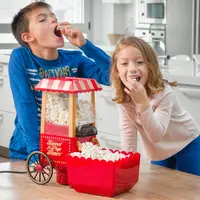 Aparat Popcorn, InnovaGoods, Vintage, roșu