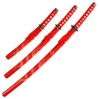 Set Haller - Dragon Roșu, katana, wakizashi și tanto, roșu