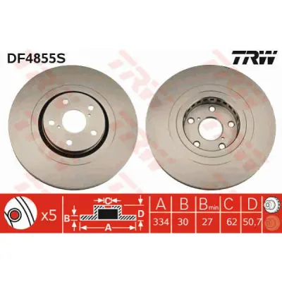 Disc frana TRW DF4855S