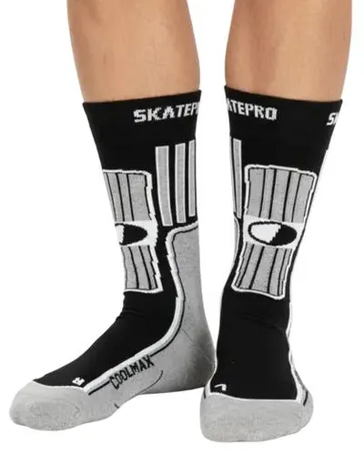 SkatePro Coolmax Inline șosete Pachet 2 buc - Negru - 46-48
