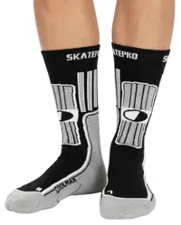 SkatePro Coolmax Inline șosete Pachet 2 buc - Negru - 40-42
