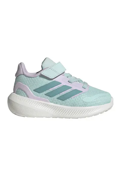 Pantofi sport Run Falcon 5 din material textil cu velcro - Violet prafuit/Verde persan/Verde menta