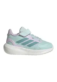 Pantofi sport Run Falcon 5 din material textil cu velcro - Violet prafuit/Verde persan/Verde menta