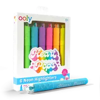 Markere - set 6 culori neon - Inimioare, Heart Pops