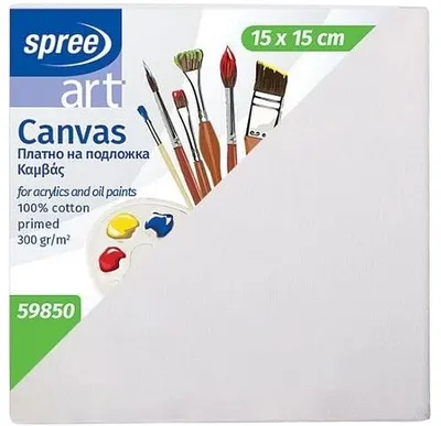 Pânză de pictură pe cadru Spree Art - 15 х 15 cm, 100% bumbac
