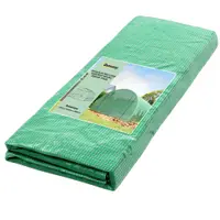 Prelată de seră Outsunny din PE cu 12 ferestre, ușă rulantă și margini îngropate, 6x3x2 m, de culoare verde | Aosom Romania