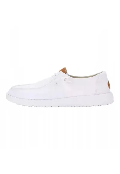 Mocasini Femei Spuma EVA - Wendy Stretch Canvas - Alb - Alb