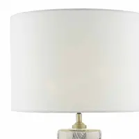 Veioza Ayesha Table Lamp White & Gold Base Only