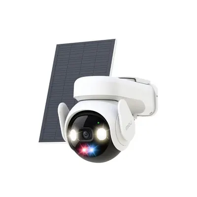 Camera supraveghere exterior PT 4G/WiFi cu panou solar IMOU AOV PT Pro IPC-UA7E-5M0T2-EU/FSP14, 5 MP, 3.6 mm, 2.4 GHz, lumina alba 25 m, microfon si difuzor, sirena, avertizare rosu/albastru, acumulator 10000 mAh, slot card