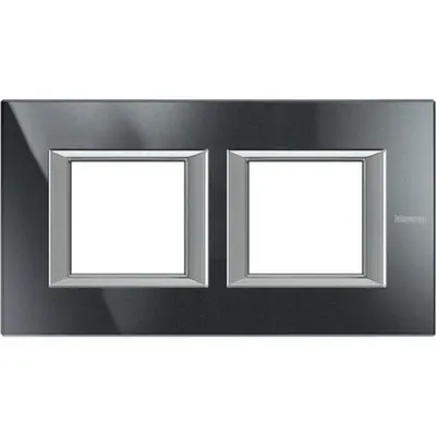 Rama dreptunghiulara Axolute aluminiu monocrom 2+2 module orizontal - Antracit