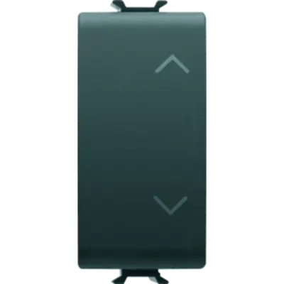 DOUBLE ELECTRONIC Intrerupator cu revenire - 1 MODULE - BLACK - CHORUS