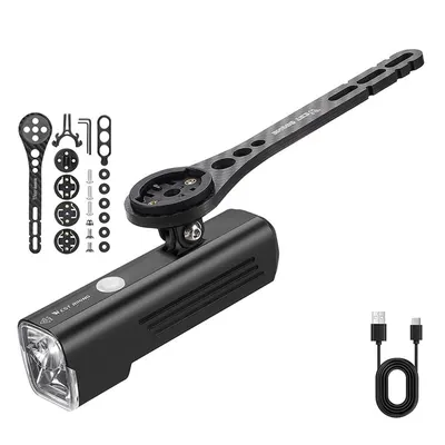 Lumină bicicletă suport carbon, cronometru West Biking 1000 Lumeni, negru