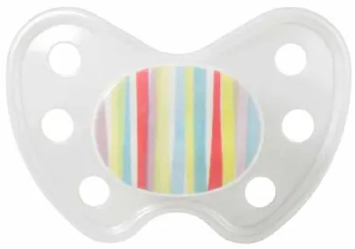 Suzeta de silicon Baby Nova - Dentistar, cu dungi, mărimea 2